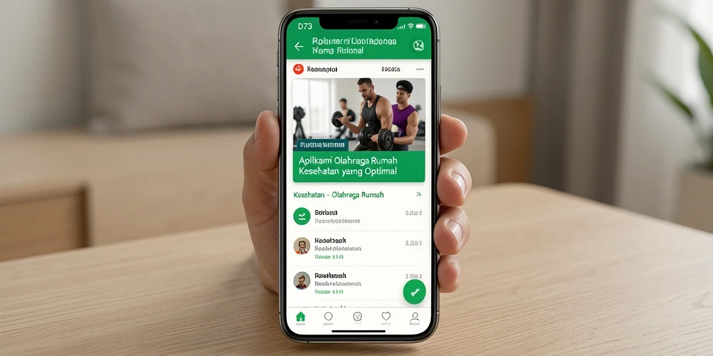 Antarmuka D73 yang user-friendly untuk olahraga di rumah.