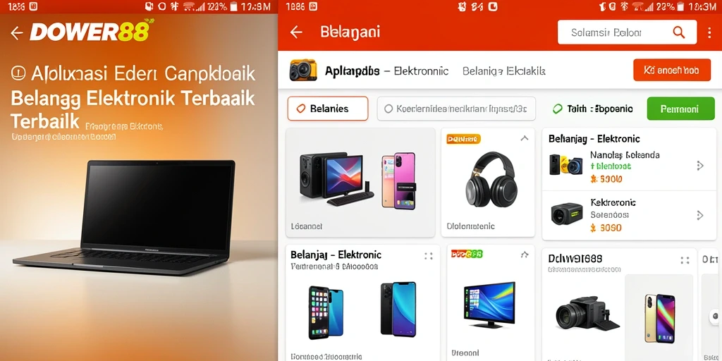 Tampilan antarmuka DOWER88 yang menarik untuk belanja elektronik.