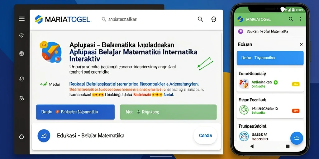 Tampilan antarmuka MARIATOGEL untuk belajar matematika yang menarik dan interaktif.