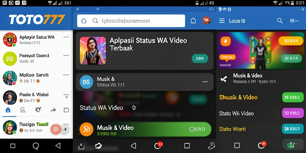 Antarmuka TOTO777 menampilkan koleksi video status WA yang menarik.